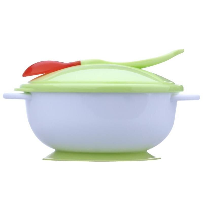 Baby Tableware Set Cute Cartoon Feeding Dishes Suction Kids Fruit Plates Dinner Bowl Spoon Children Feeding Training Dinnerware