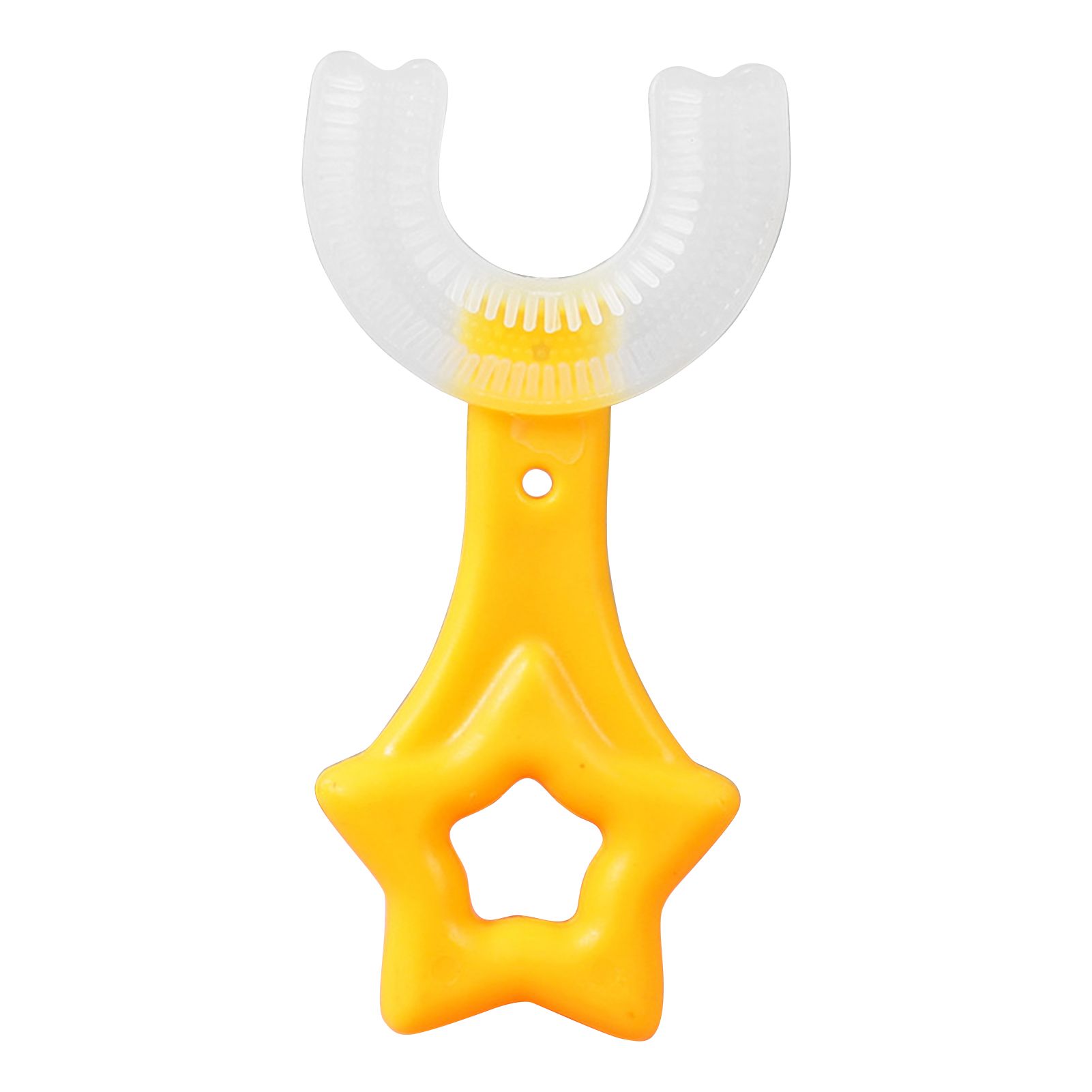 Children Toothbrush Lovely Shape Non-slip Handle Portable Infant U Manual Toothbrush Baby Supplies