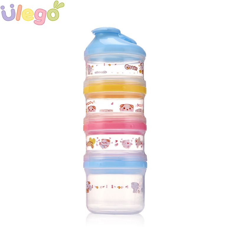 【BestGO】Formula Dispenser,4 Layers Compartment Baby Milk  Container Portable Snack Free