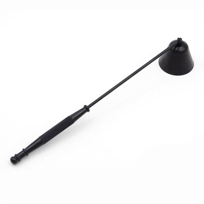 Candle Wick Snuffer Stainless Steel Candle Flame Trimmer Bell Shaped Oil Lamp Scissor Cutter Wax Candle Extinguisher black