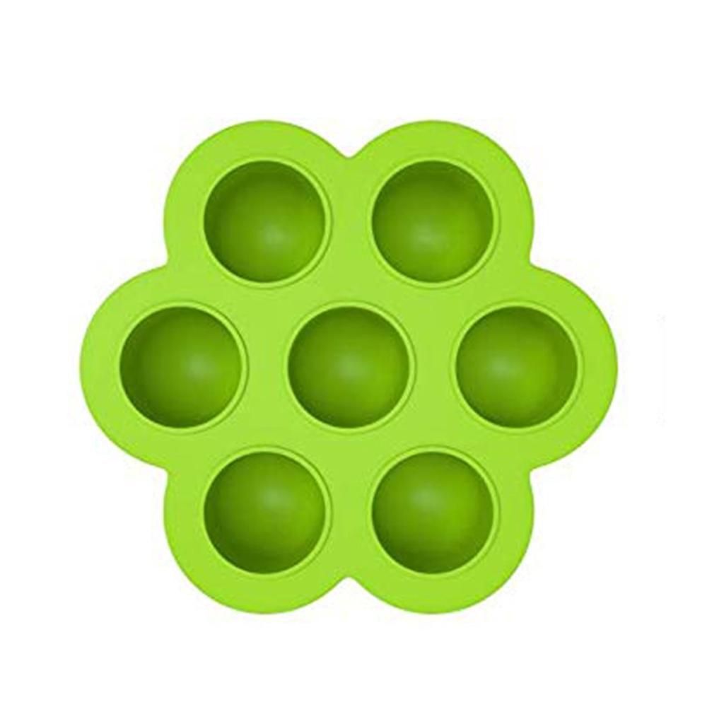 Small 7-Hole Silicone Ice Cube With Lid Silicone Baby Food Supplement Box Children'S Food Storage Box Sealed Crisper
