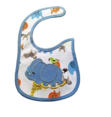 Baby Boys Bibs 3 Layers Terry Clothes Baby Girls Scarves Saliva Towels Cartoon Animal Infant Burp Cloths embroidered pinafore