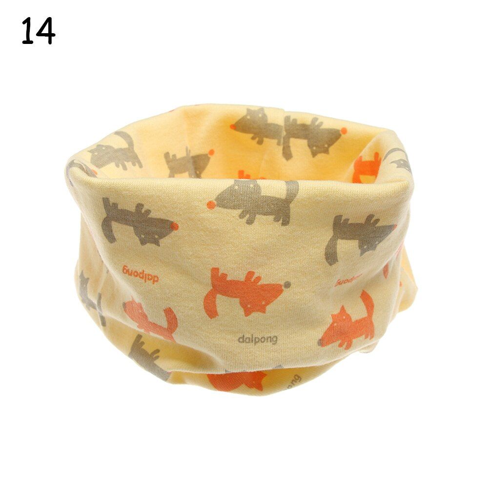 1PC Baby Girls Cotton Scarves Children Multipurpose Neck Ring Scarf Lovely Kids Boys Neck Warmer Windproof Loop Scarves