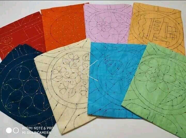 Combo Pack of 8 Pcs big size Baby Katha - Multi-Color