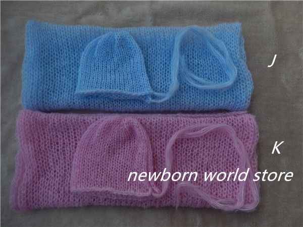 newborn photography props  mohair wrap and hat