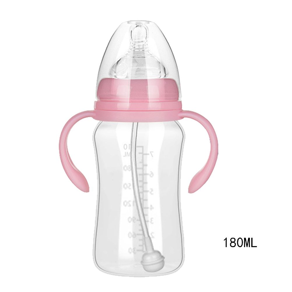 【ALLGOOD】Baby Infant Milk Feeding Bottle With Anti-Slip Handle And Cup Cover Water Bottle Cute Milk Cup