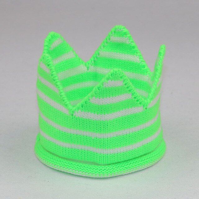 Baby Hat Girls Crown Knitted Cap Toddler Empty Top Hats Newborn Design Woolen Yarn Bonnet Children Soft Solid Beanies Casquette