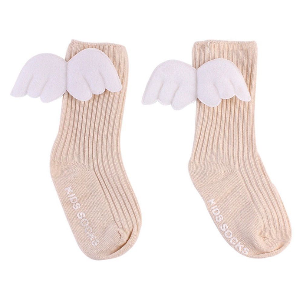 Toddler Kids Girl Angel Wings Warm Socks Breathable Knee High Tights Stockings