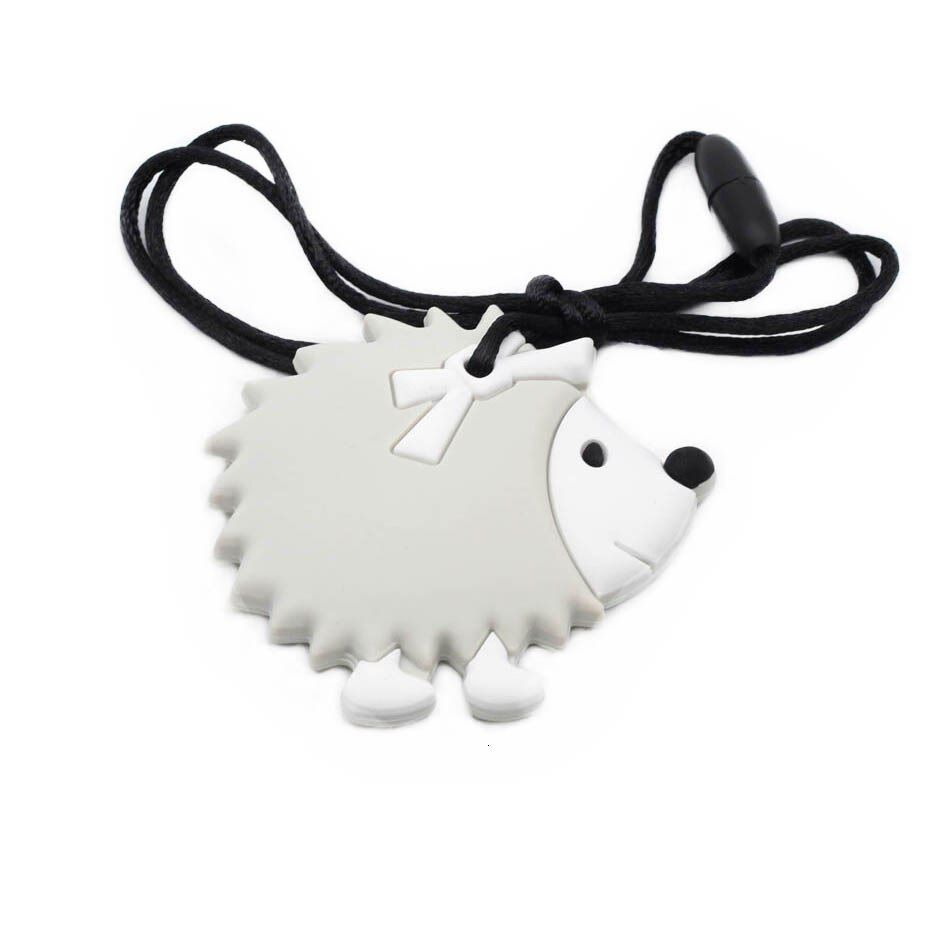 Personalized Name Pacifier Clip Silicone Teething Teether Bite Beads Soother Clip Chew Toy Baby Toy Dummy Clips Cartoon Hedgehog