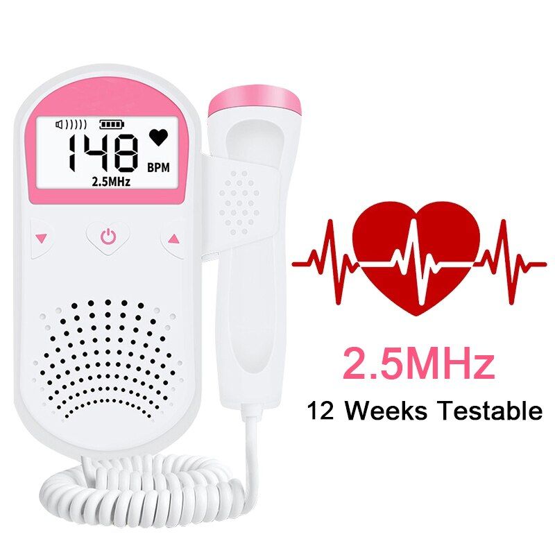 Fetus Doppler Detector Household Sonar Doppler For Pregnant 3.0MHz No Radiation Portable Monitor Fetal Doppler Ultrasound