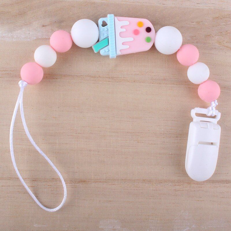 New Baby Food Grade Silicone Chew Pacifier Rope Teething Necklace Pacifier Clip Baby Pacifier Chain Teether Accesories