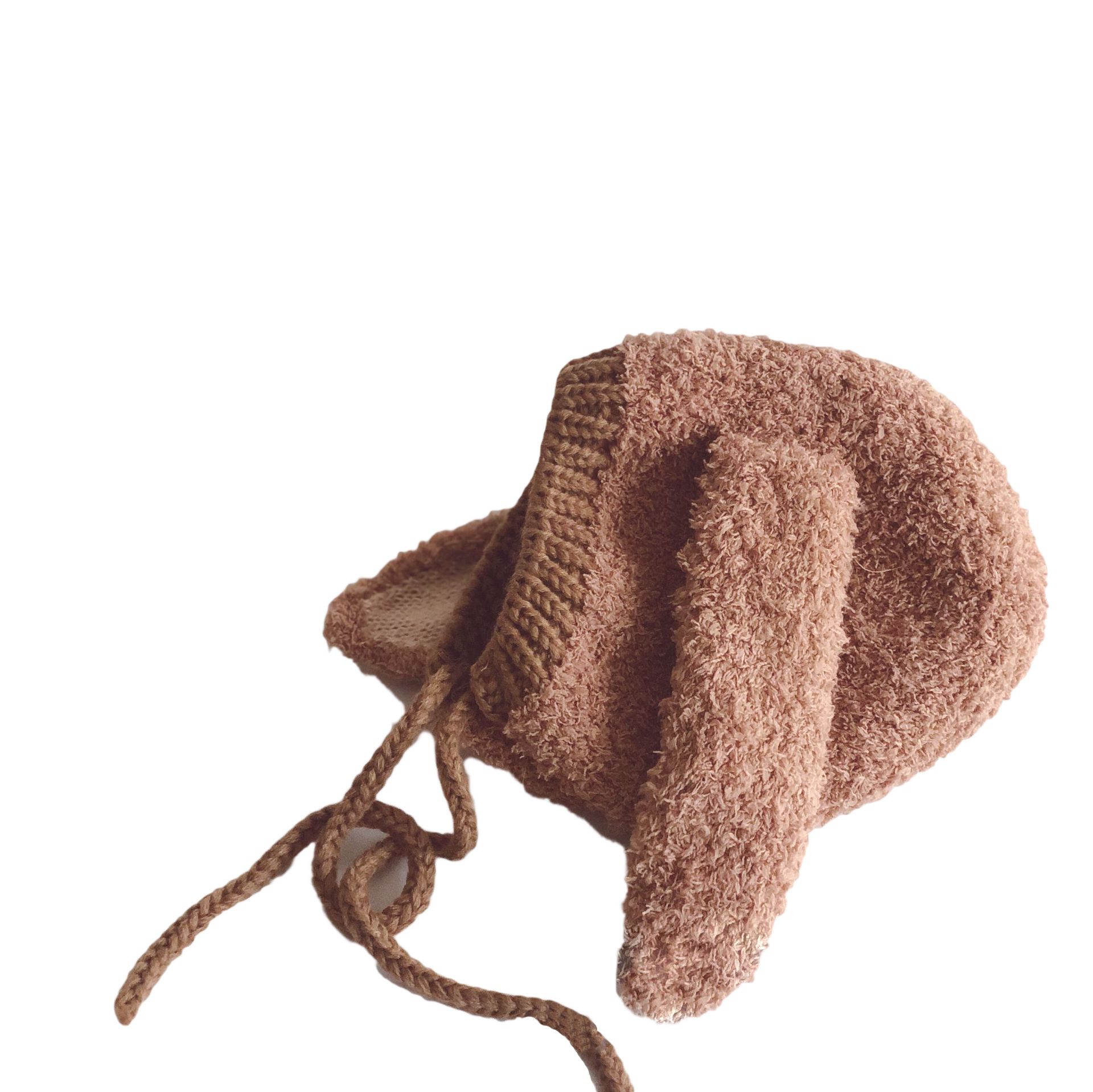 Children’s Knitted Hat Toddler Kids Beanie with Braided Strap Ear-protecting Hedging Cap Winter Knitted Cap for Boys & Girls