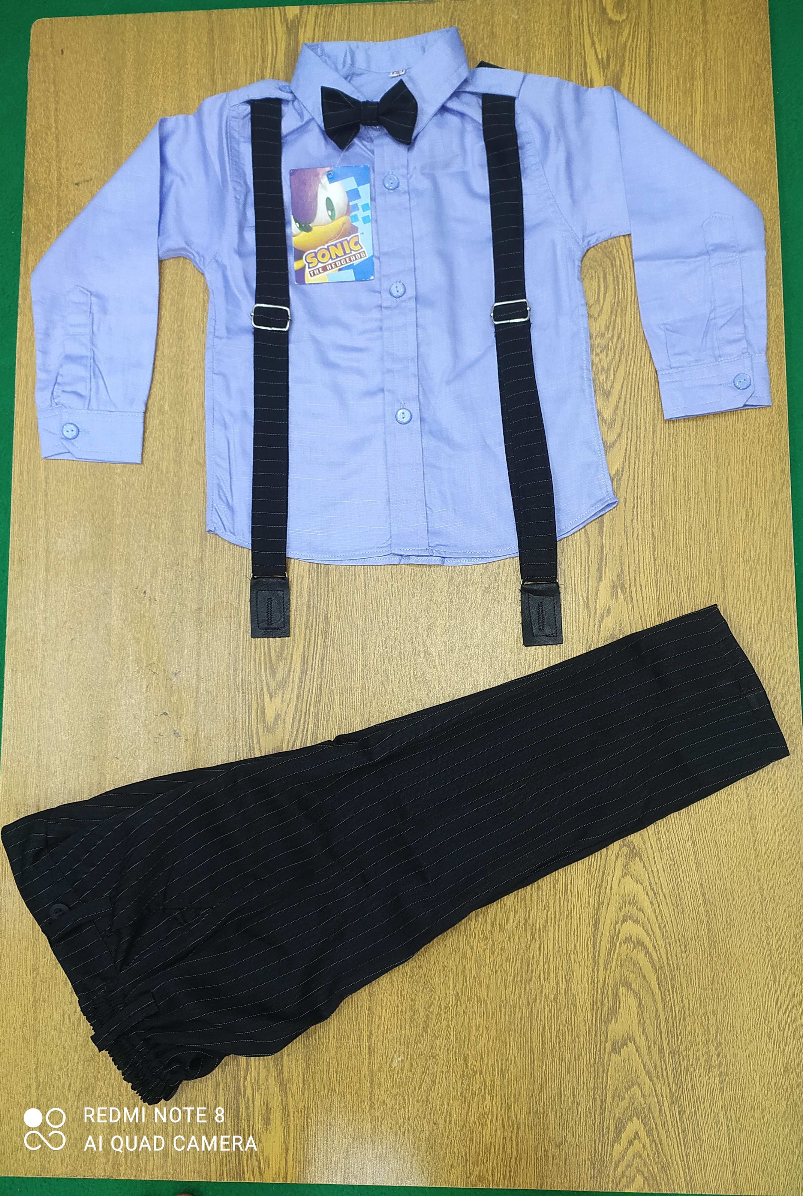 Baby Party Overalls Set (Shirt + Pant + Suspender + Bow Tie) For 1year to 7 year
