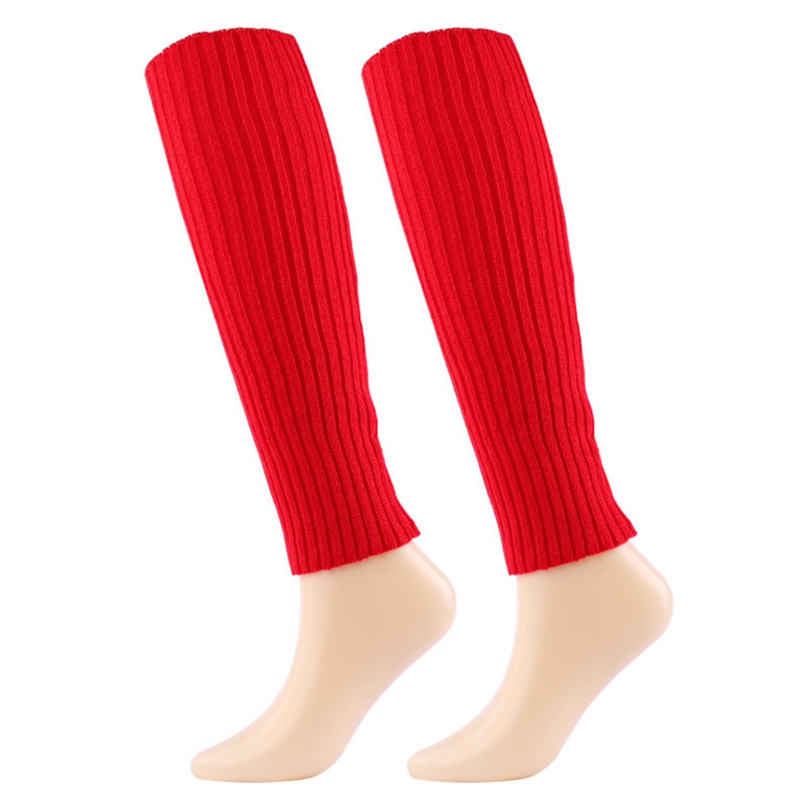 1 Pair Ribbed Knitted Long Socks Breathable High Elasticity Anti-shedding Party Sports Casual Ribbed Leg Warmers for Girl