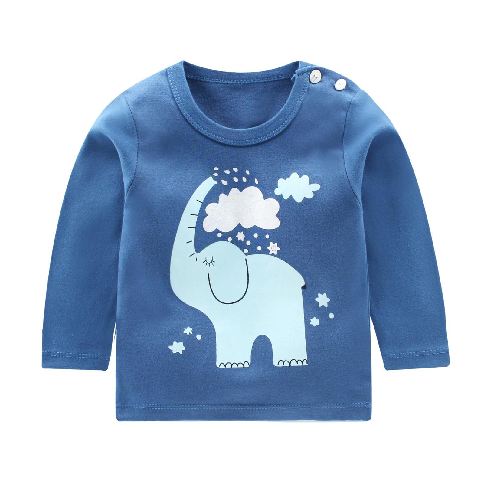 2020 New Baby Clothing Cotton Toddler Girls Long-sleeved T-shirt Cute Tops Tee Underwear Soft Casual Infant Boys Bottoming Shirt