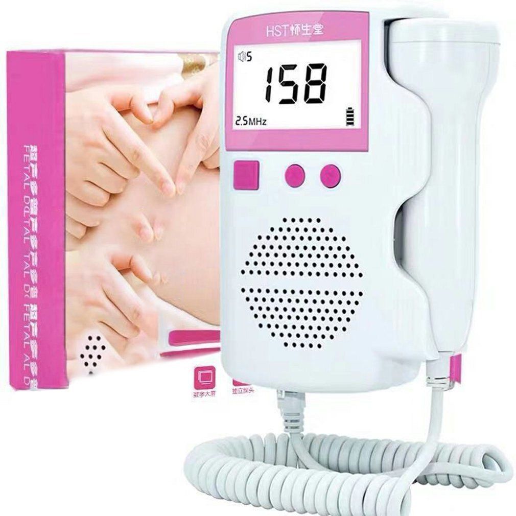 Heart Rate Monitor For Pregnant Without Radiation Stethoscope High Sensitivity LCD Display Heart Rate Monitor