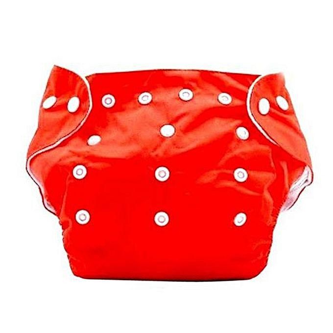 Reusable Baby Cloth Diaper - (3kg-15kg) - Red