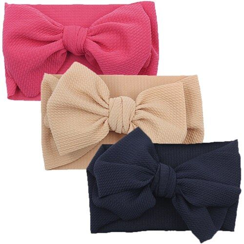 3PCS Printed Hairbow Baby Girl Headband Sweet Headwrap Newborn Hairband Infant Turban Head Band Hair Accessories
