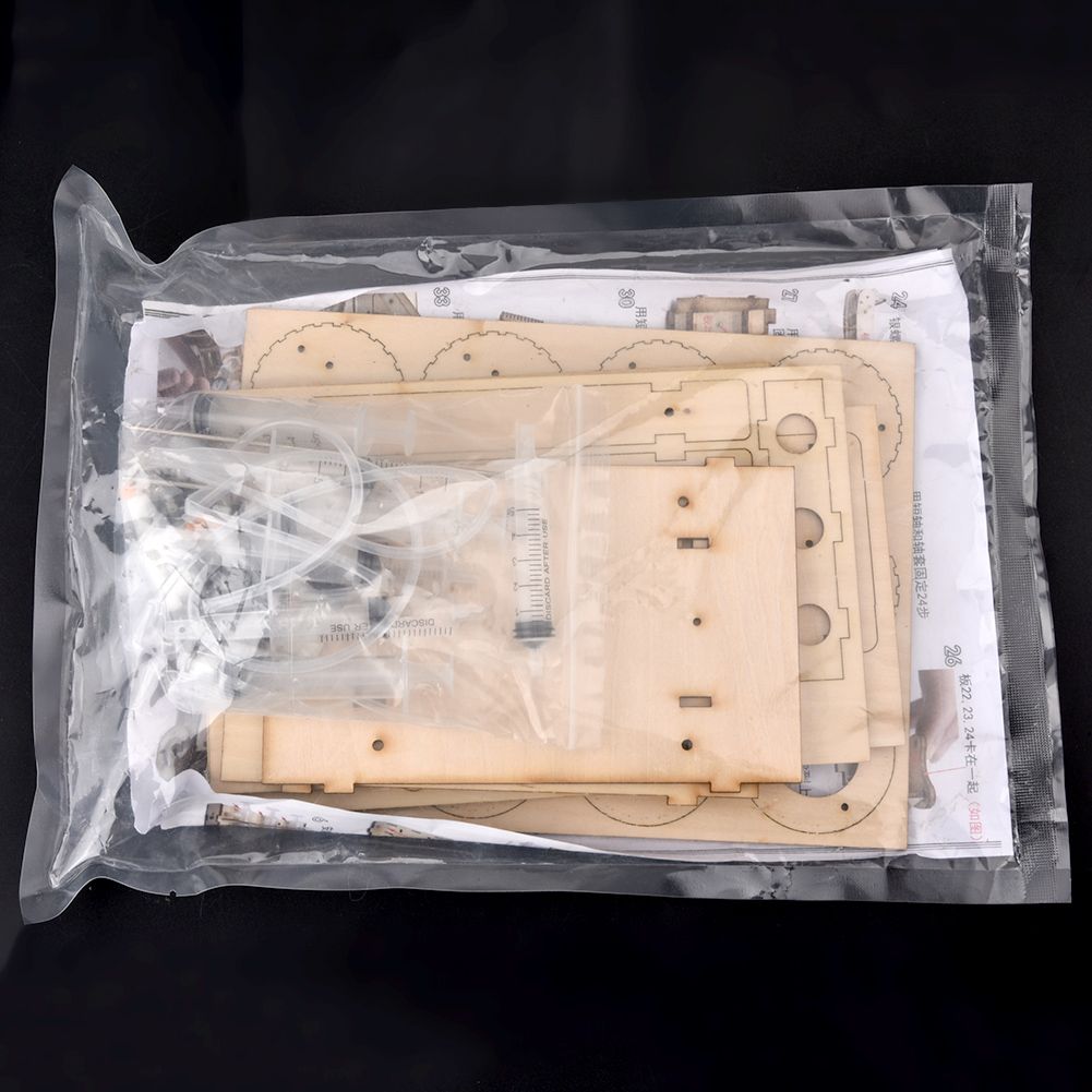 Wooden Hydraulic Excavator Model Assembly Kids Children Toys Gift Supply