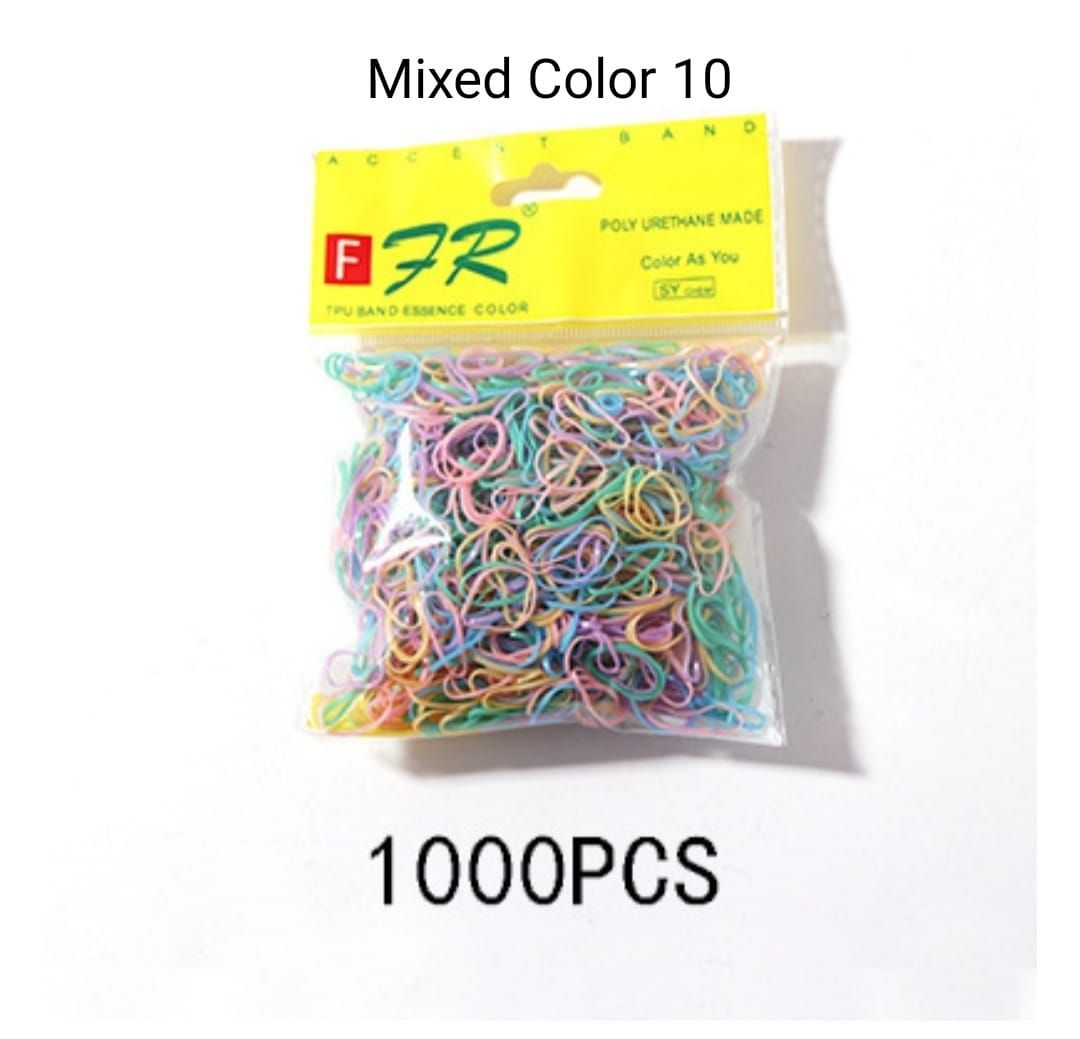 1000 Pcs/Bag Colorful Baby Elastic Hair Bands