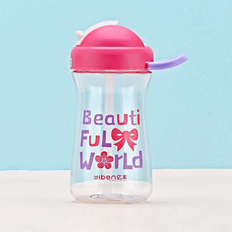 New 330ML Baby Feeding Bottle with Straw Children Learn Feeding Drinking Bottle Kids Training Cup With Straw Taza De Bebe New