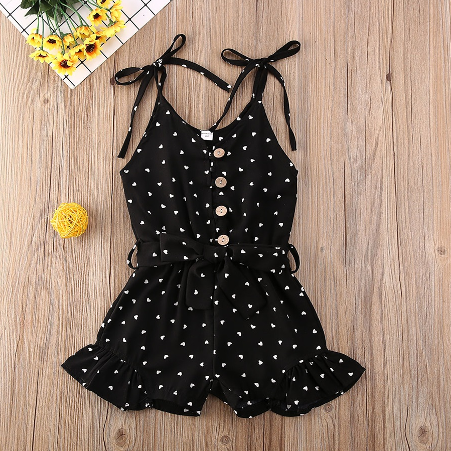 Baby Girl Floral Print Bohemian Holiday Strappy Romper Bodysuit Jumpsuit Clothes Outfit