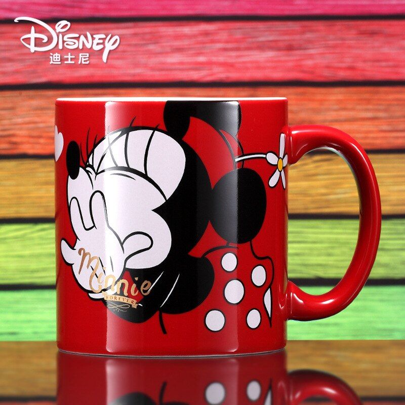 Disney 500ML Water Cup Mickey Minnie Ceramic Mug Cup Valentine's Day Newly Married Couple Gift Pair Cup
