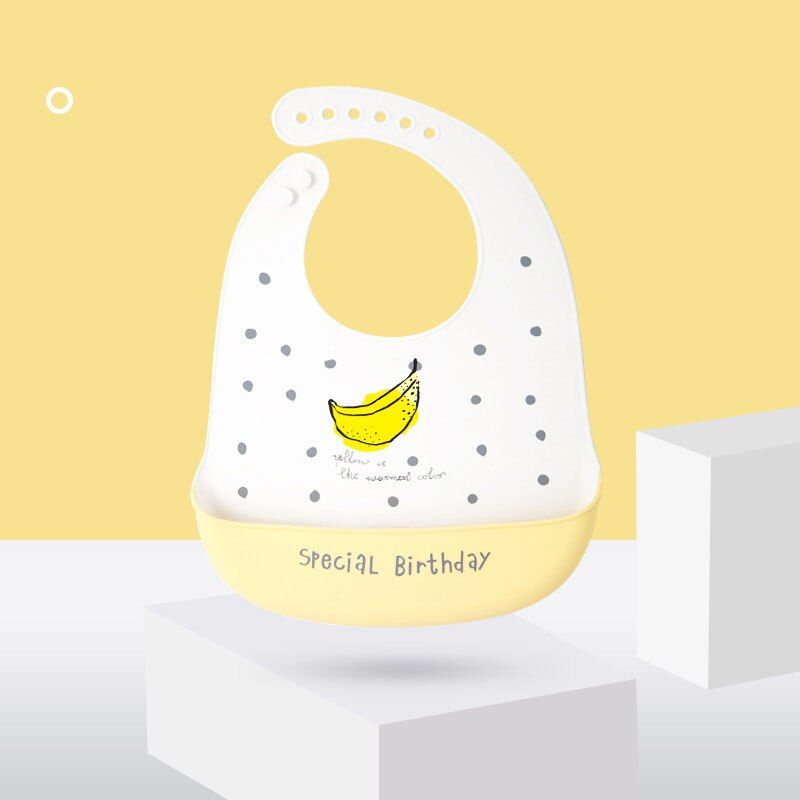 1Pcs Baby Bibs Waterproof for Newborn Cute Cartoon Baby Burp Cloth Feeding Bibs Aajustable Silica Gel Infant Feedign Bibs