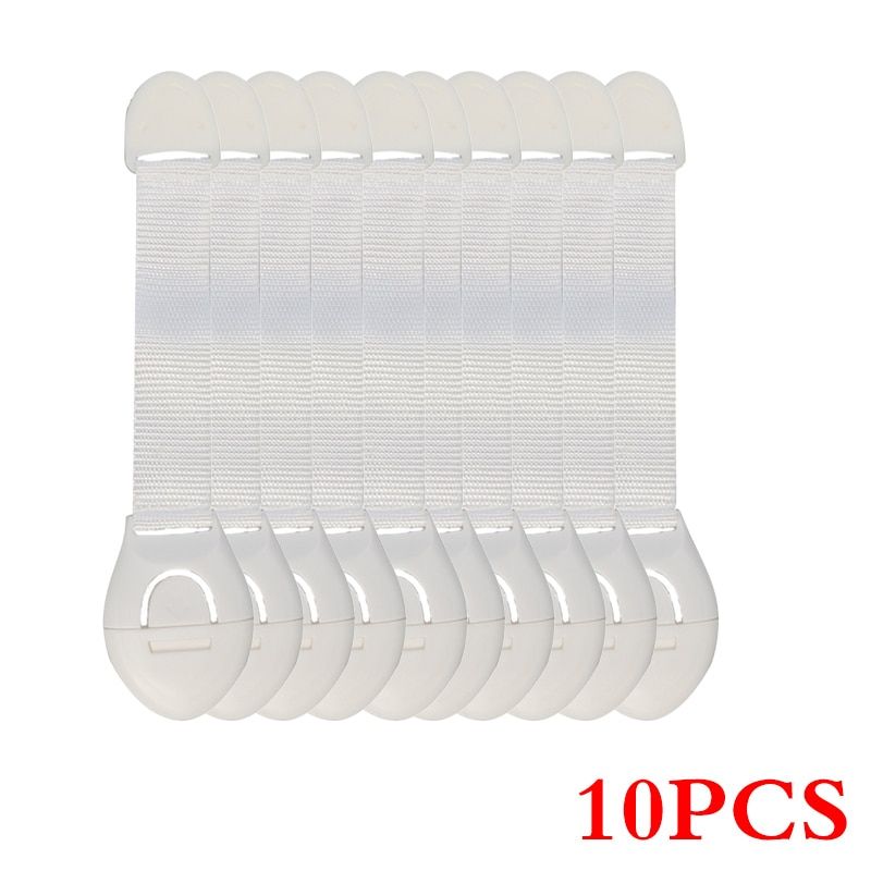 10pcs/Lot Drawer Door Cabinet Cupboard Toilet ty Locks Baby Kids ty Care Plastic Locks Straps Infant Baby Protection