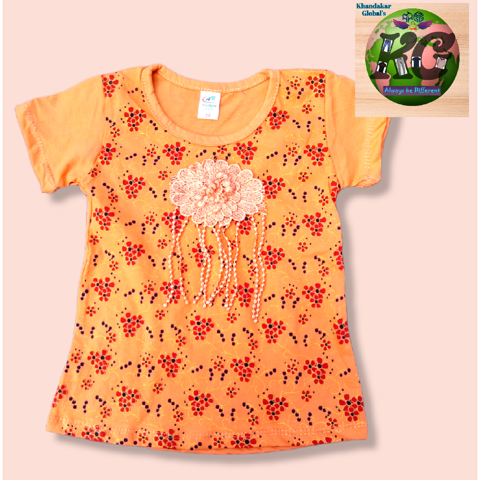 Comfortable Half Sleeve T-shirt for Girls Baby by Khandakar Global's.