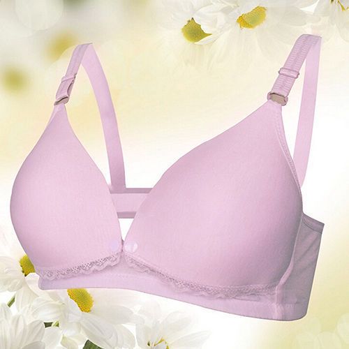 Women Nursing Bra, Front Buckles Maternity Bras, Seamless Nursing Feeding Brassiere, Solid Color Wire-Free Padded Bra