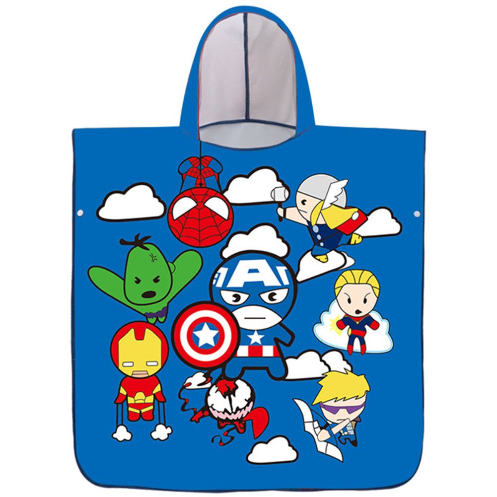 Children Bath Towel Cartoon Cape Quick-drying Hooded Beach Towel For 0-12 Years Old Kids color:red man size:57*57cm infant age:0-7Y
