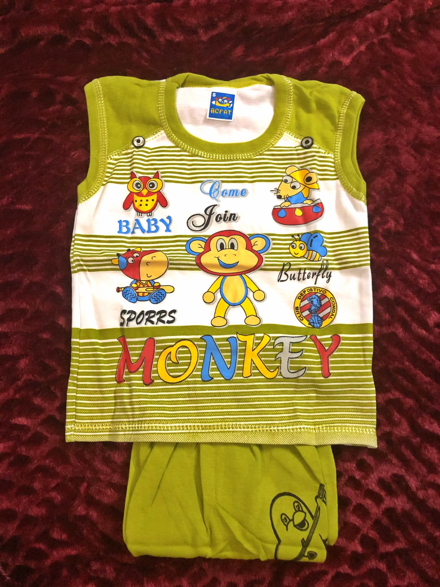 Baby Dress Set Soft and Comfortable monkey