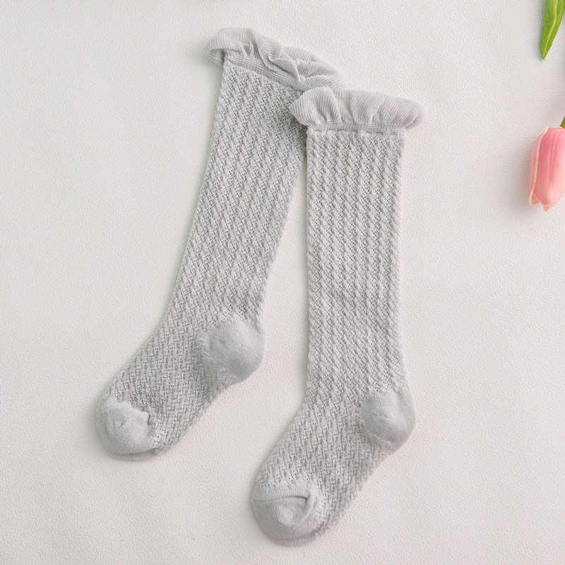 Summer New Soft Cotton Newborn Baby Thin Mesh Breathable BabyLace Knee High Long Infant Baby Girl Pantyhose