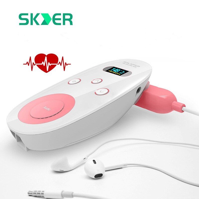 Fetal Doppler Ultrasound Pregnancy Baby Heart Rate Detection Instrument Home Pregnant Pulse Meter Stethoscope Monitoring Probe