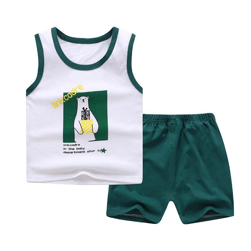 Newborn Baby Girl Clothes Summer Baby Boy Outfit Vest+shorts 2pcs Set For Kids 6-24months Toddler Girls Tracksuit Child Clothing