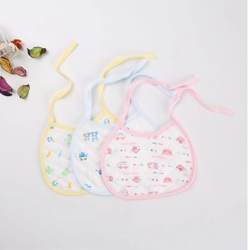Double Layer Baby Cotton Bibs Waterproof - 1 Pcs