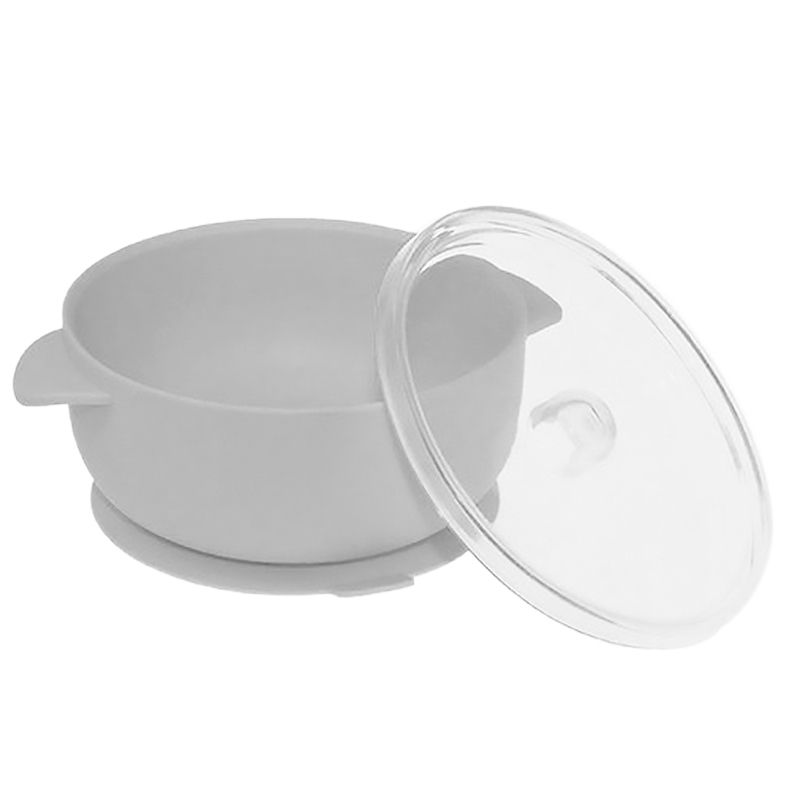 Silicone Baby Bowl with Lid Silicone Without Bpa Non-Toxic Material for Independent Feeding