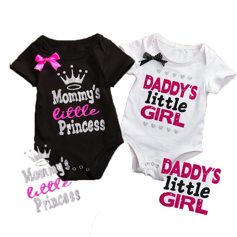 Newborn Infant Baby Daddy Mommy Girls Bodysuit Romper Jumpsuit Clothes Outfit