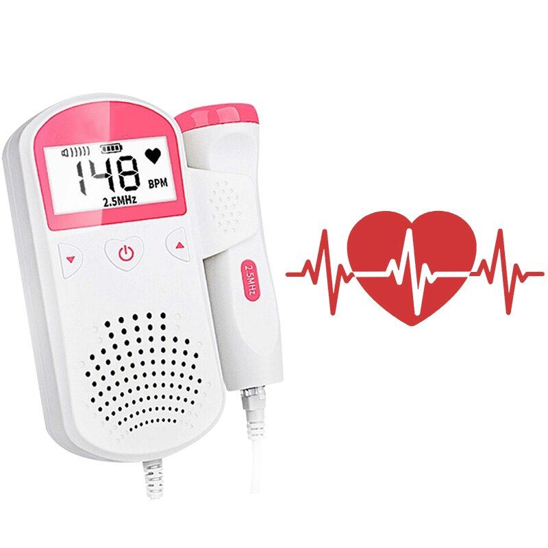 Baby Monitor Fetal Doppler Ultrasound Doppler Detector Household Portable Doppler For Pregnant 2.5MHz