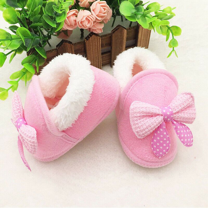 Girl Crib Shoes (6-18 Month) Baby Girl Newborn Winter Warm Toddler Infant Sneaker