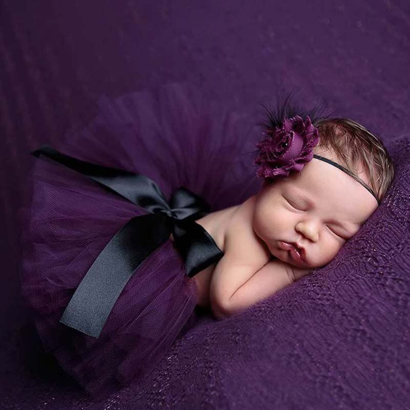 Pale Pink Baby Tutu Skirt and Headband Set Newborn Tutu Baby gown Infant Photography props Little Girl Tutu clothing TS001
