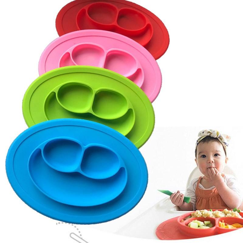 【ALLGOOD】Useful Kids One Piece Silicone Placemat Plate Dish Food Tray Table Mat for Baby Toddler