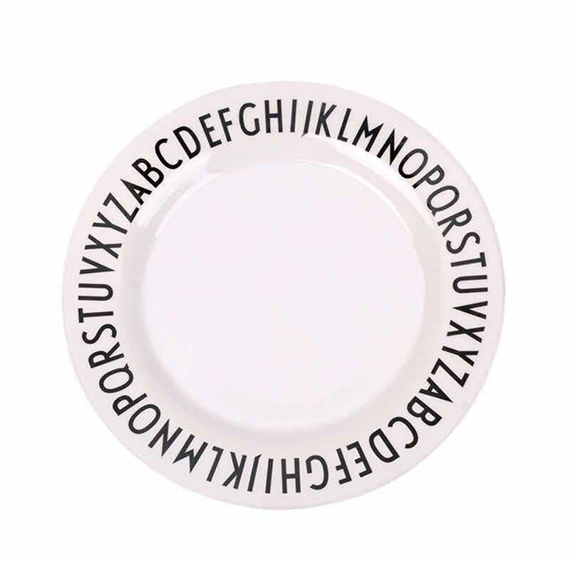 Feeding Children's Alphabet Plate Bowl Cup Shallow Plate Tableware Triangle Plate Letter Mug Baby Food Supplement Training Plate