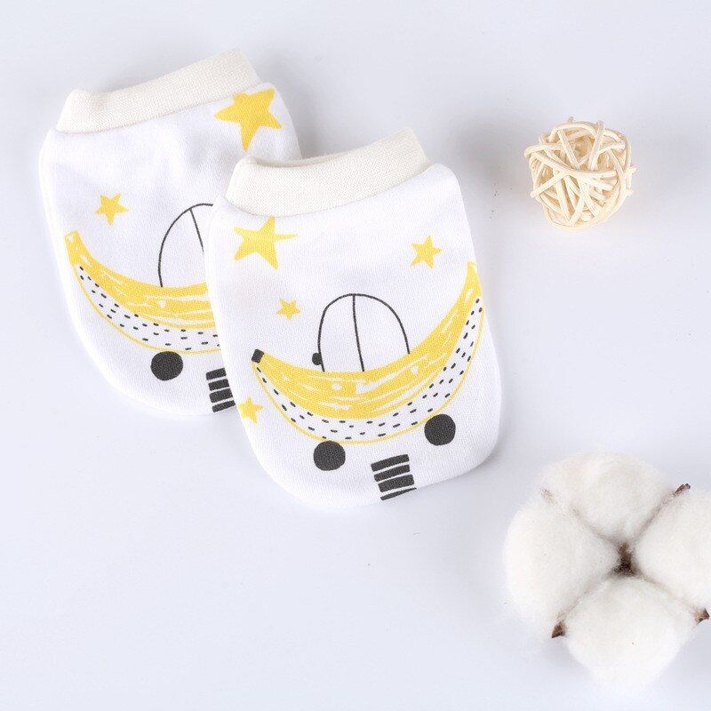 3pair Baby Mittens for 0-5months Fashion Baby Anti Scratching Gloves Newborn Protection Face Cotton Scratch Mittens