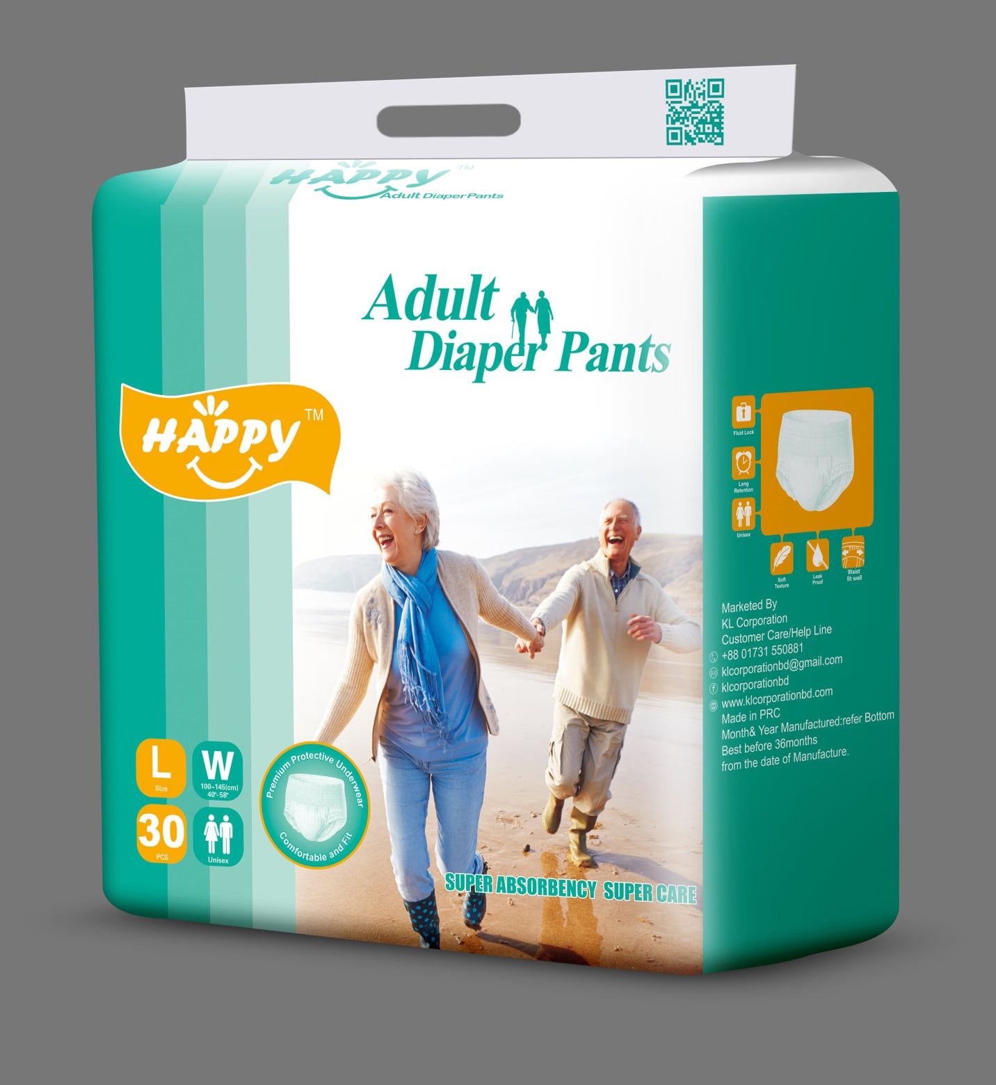 Happy adult diaper -pants Large 30 pcs
