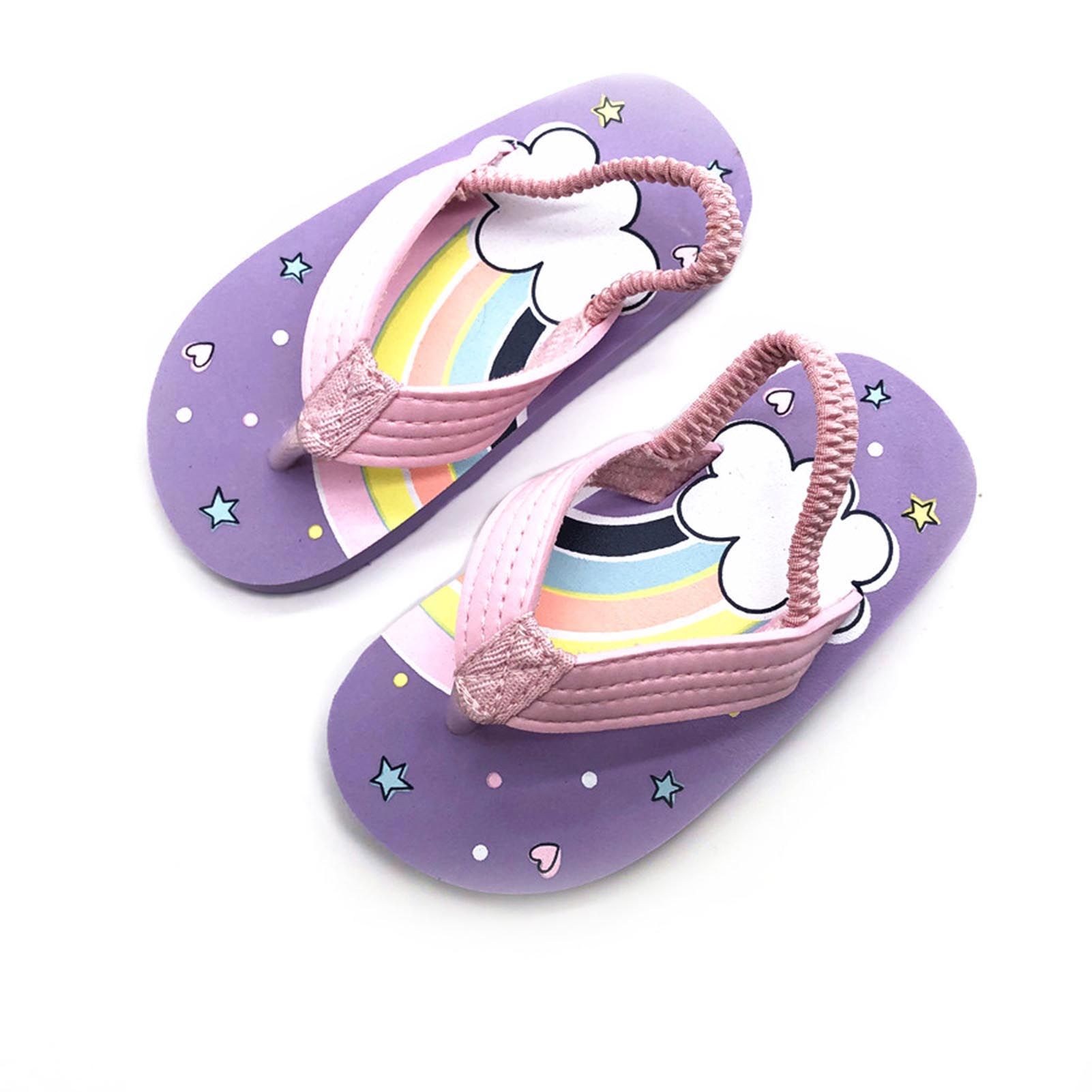 Kids Slippers Round Toe Non-slip EVA Breathable Flip-Flops Slippers for Children
