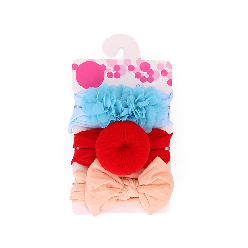 3 Pcs/Set Baby Girl Headband Flower Bows Elastic Kids Turban Nylon Children Headbands Hair Bands Hair Accessories