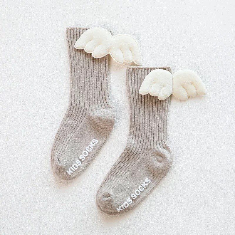 Cartoon Newborn Baby Socks Angel wing socks Baby Girl Boy Knee Socks Cotton Toddler Infant Girls Knee High Socks