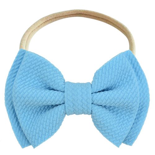 Headband Bow for Baby Girls, Double-Layered Hair Bow Soft Elastic Nylon Hair Band Headdress for Newborn Infants and Toddlers, Photograph Prop Head Wrap Headpiece for Kids